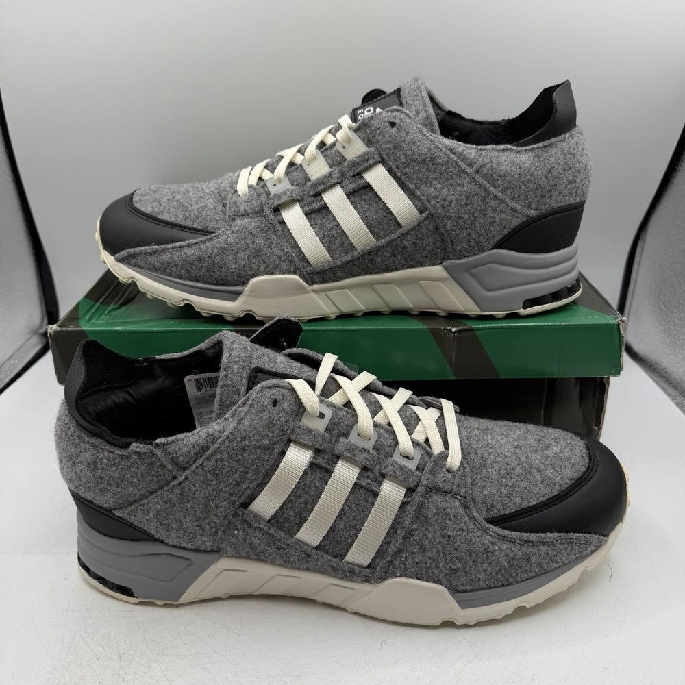 Adidas EQT Equipment Running Support Shoes Mens Sz 12 Grey Wool Sneakers AQ845